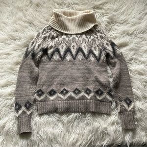 Abercrombie Turtleneck Fair Isle Sweater